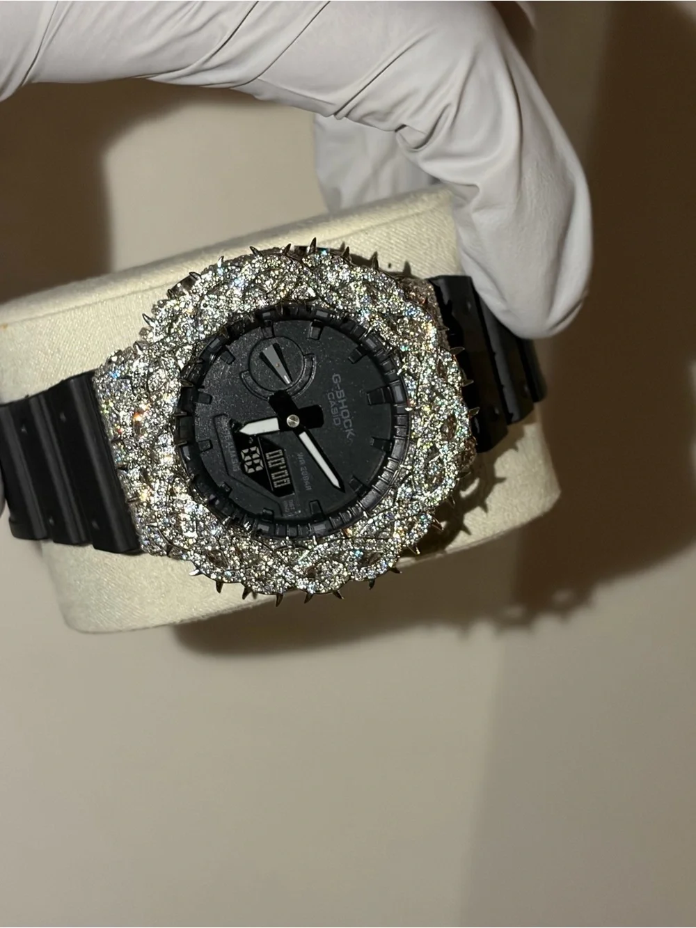 G-Shock Black Digital-Analog Watch with Silver Crystal Bezel